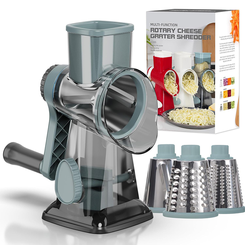Potato Masher Ricer - LMETJMA 3 in 1 Rotary Cheese