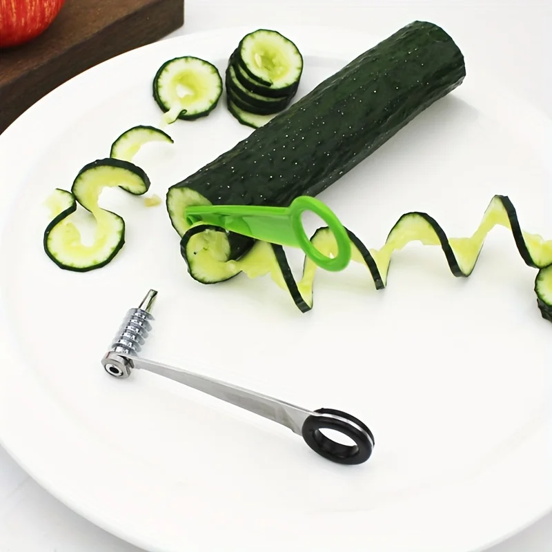 Potato Masher Ricer - Manual Vegetable Spiral Cutter - Stainless