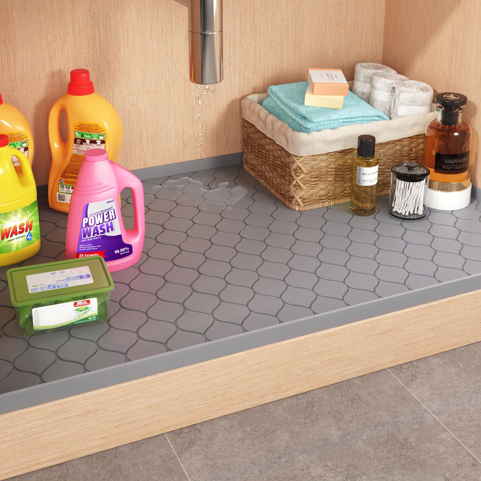 Silicone Under Sink Mat Kitche - Kitchen Gadgets Cabinet review and price
