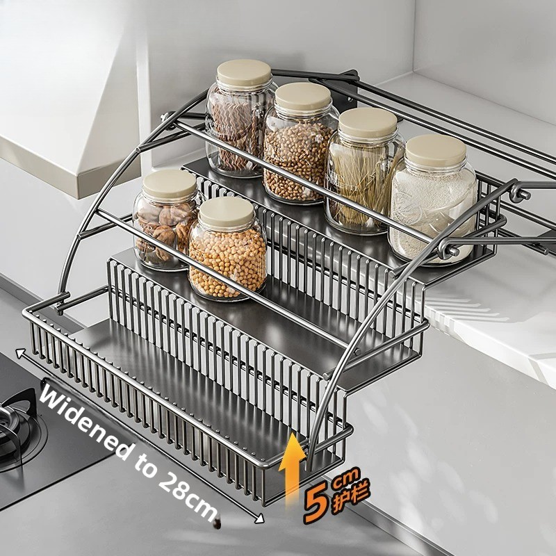 Cabinet Pull Down Basket, 3 Ti - Kitchen Gadgets Cabinet review and price