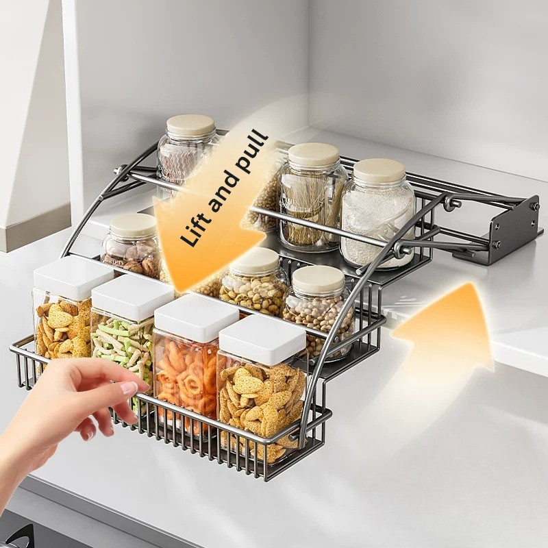 Cabinet Pull Down Basket, 3 Ti - Kitchen Gadgets Cabinet review and price