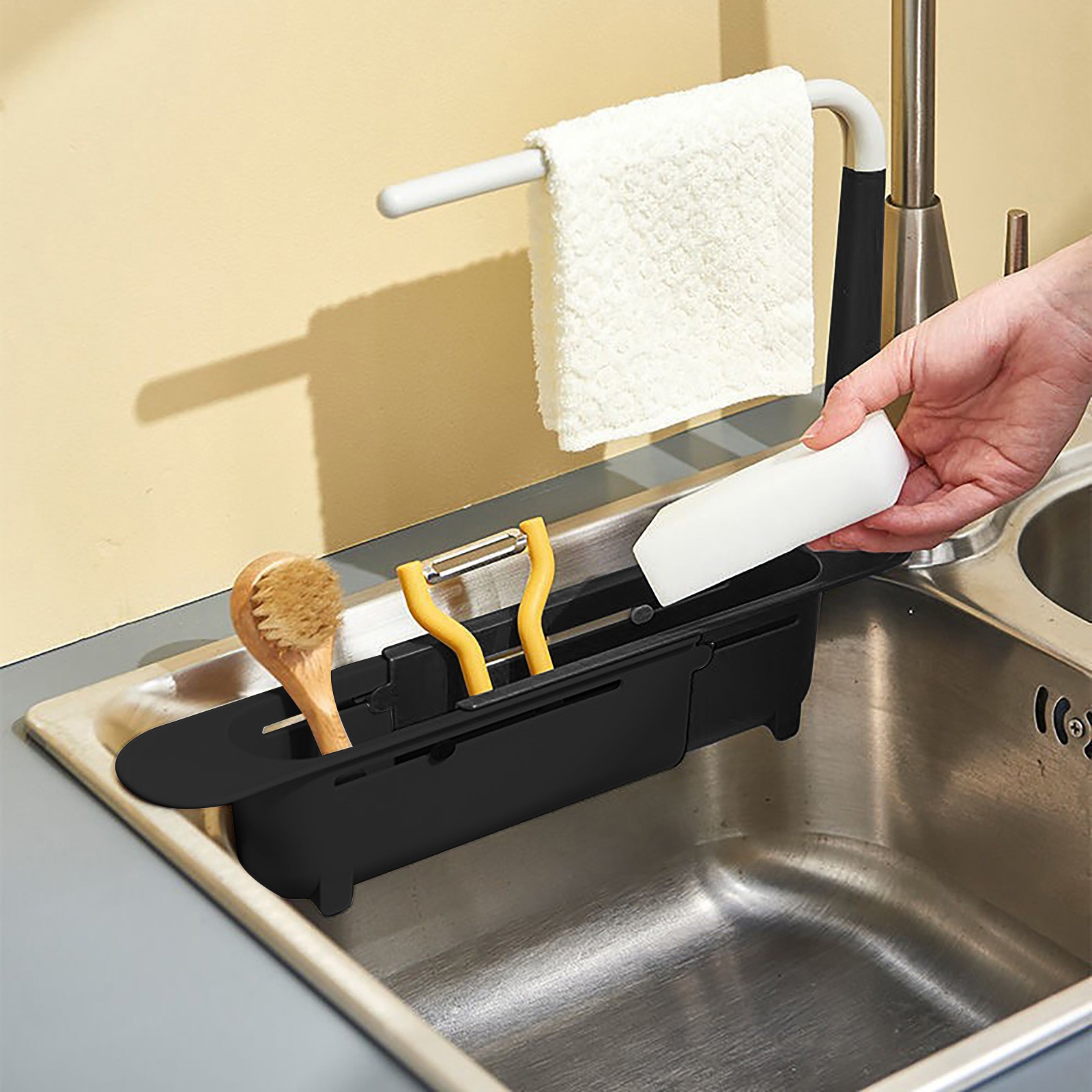 elescopic Sink Shelf Drainer R - Kitchen Gadgets Rack Storage review and price