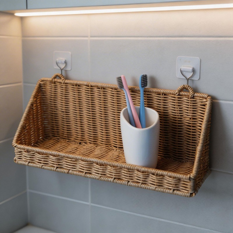 Woven Rattan Hanging Storage B - Kitchen Gadgets Rack Storage review and price