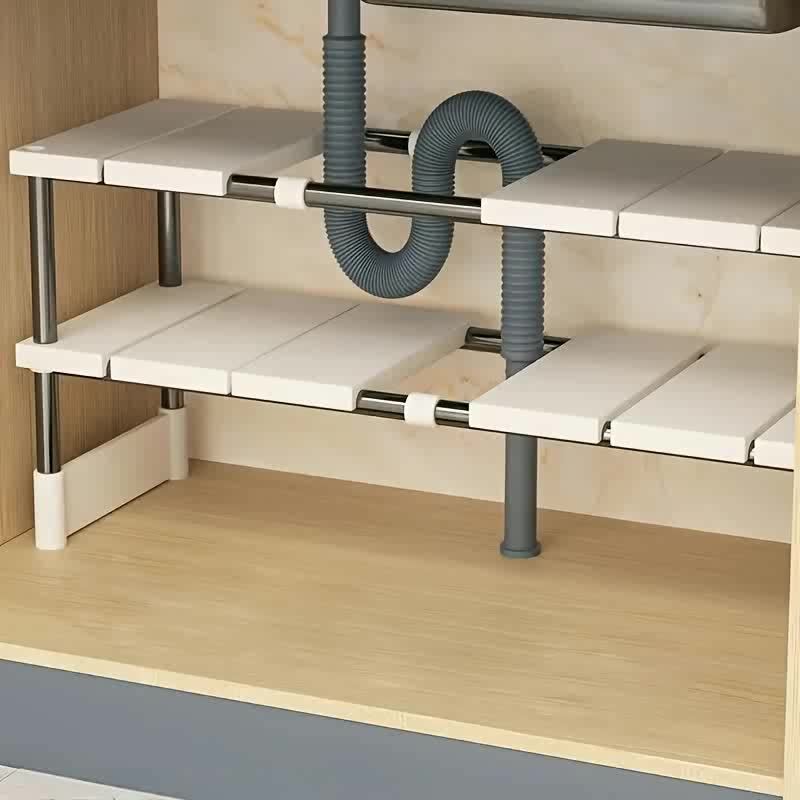Adjustable Under-Sink Storage  - Kitchen Gadgets Cabinet review and price