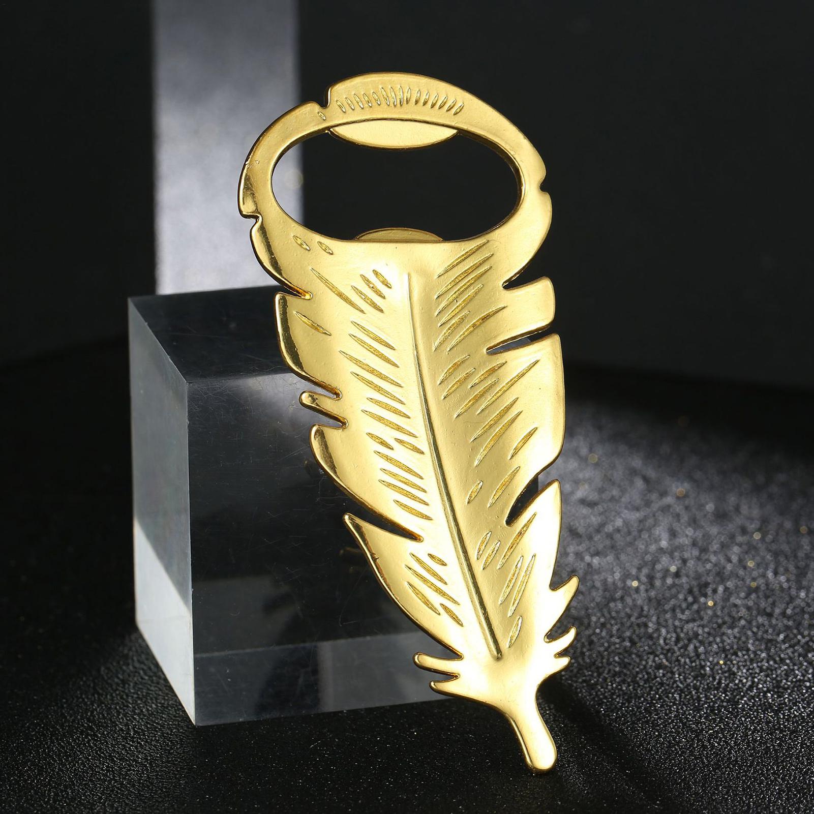 Beer Bottle Opener Gold Feathe - Kitchen Gadgets Home Party review and price