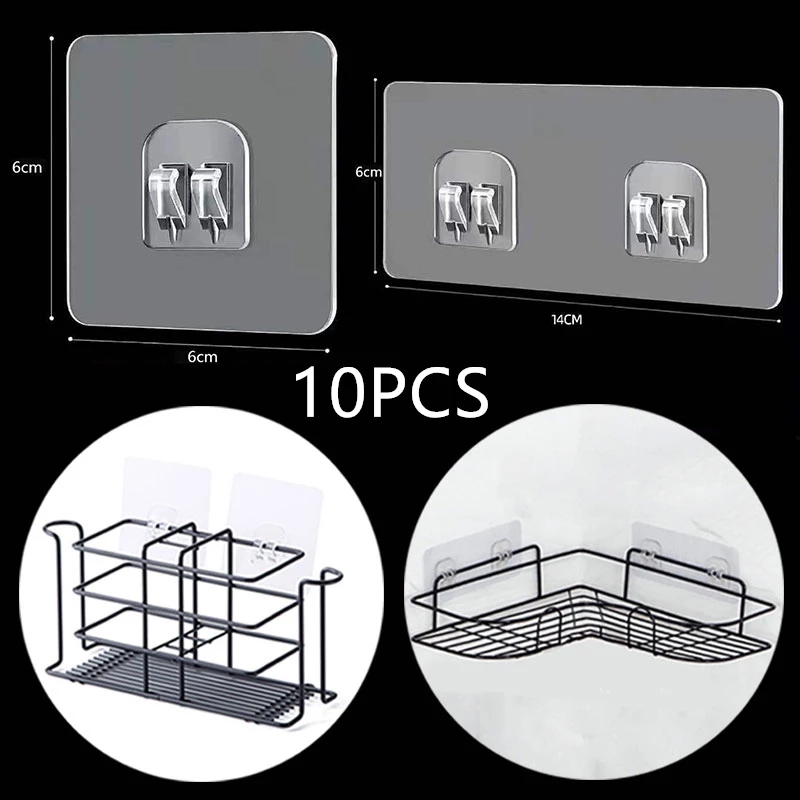 10PCS Transparent Hanging Shel - Kitchen Gadgets Rack Storage review and price