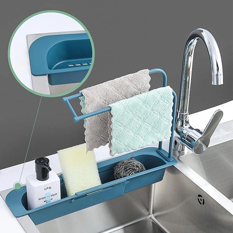 Telescopic Sink Shelf Kitchen  - Kitchen Gadgets Rack Storage review and price