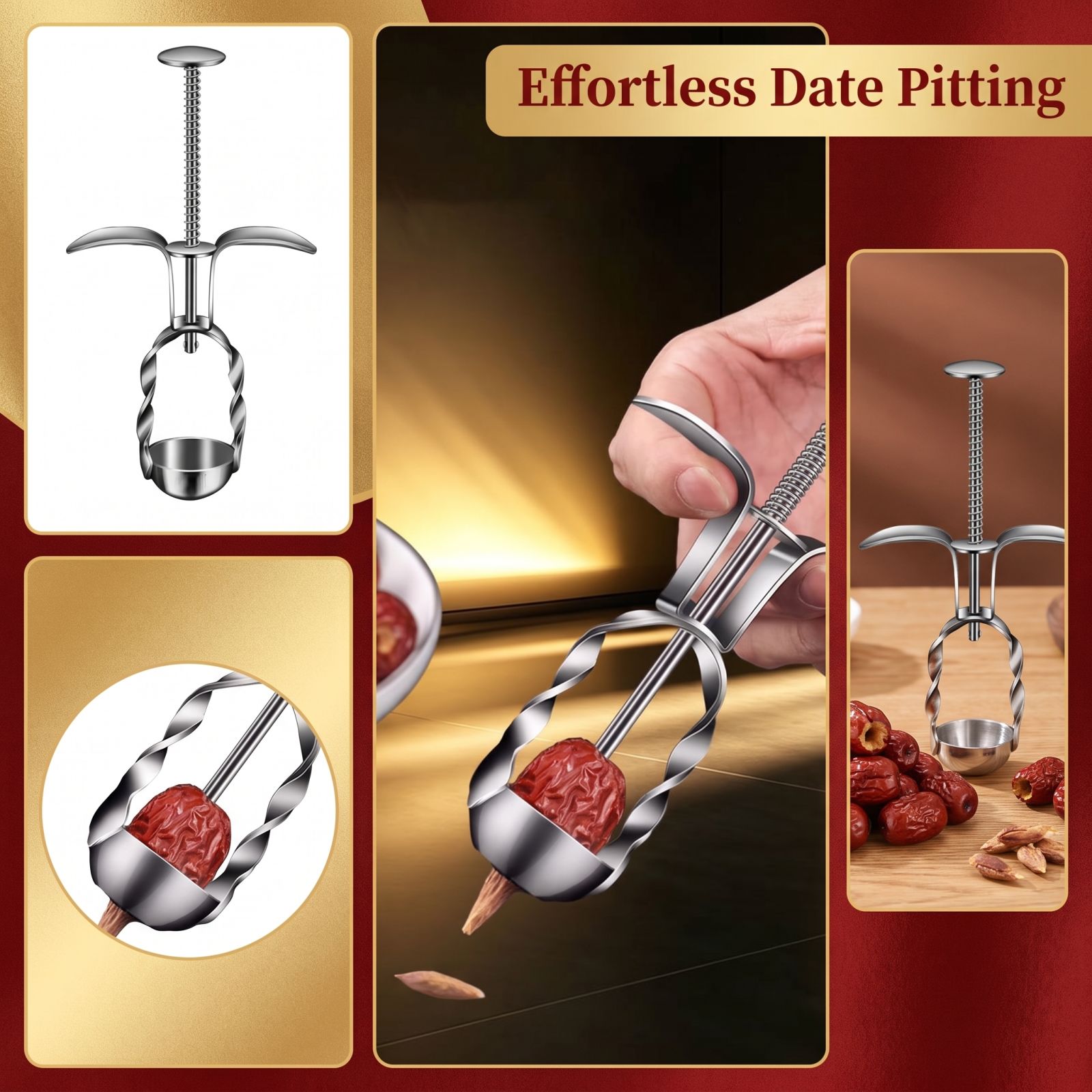 Stainless Steel Red Date Pitte - Kitchen Gadgets Tools review and price