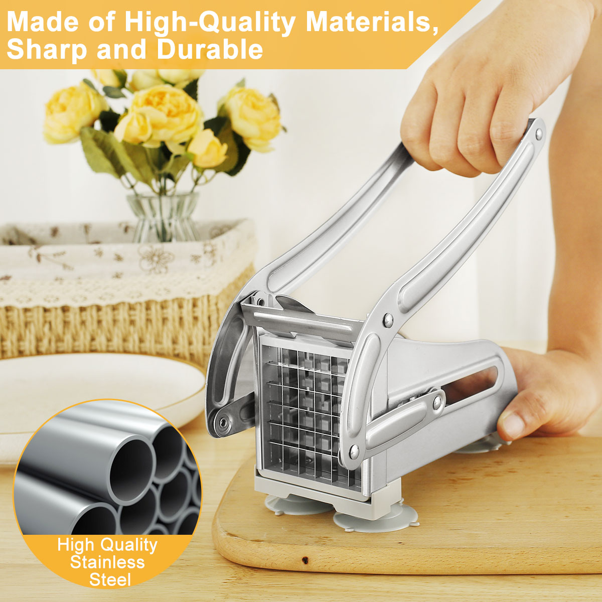 French Fry Cutter Stainless St - Potato Masher Ricer review and price