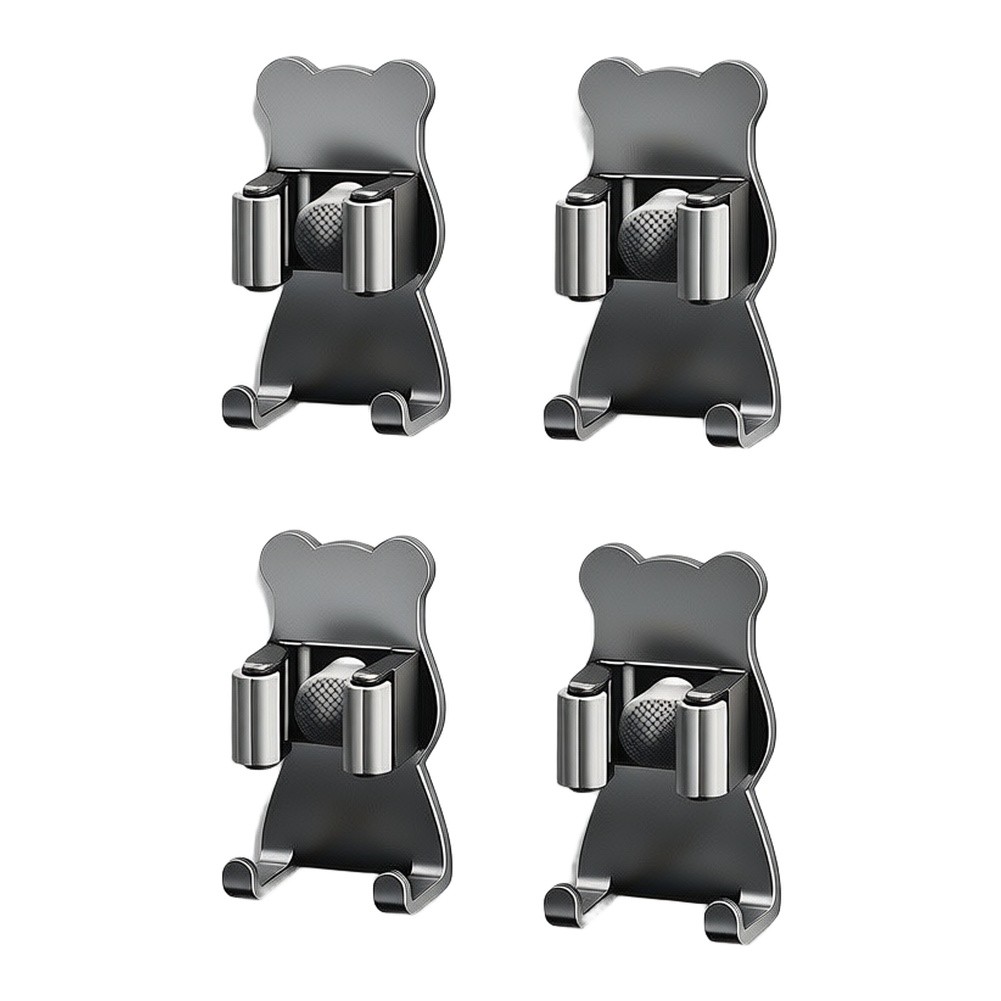 Automatic Clamping Mop Holder  - Kitchen Gadgets Rack Storage review and price